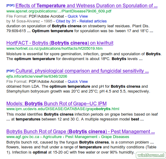 google search "botrytis cinerea optimum temperature&quo