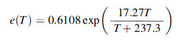 Allen et al. (1998) Saturatie Dampdruk formule