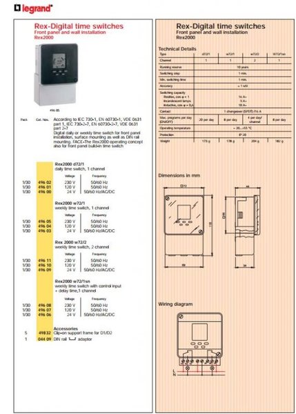 schema timer legrand